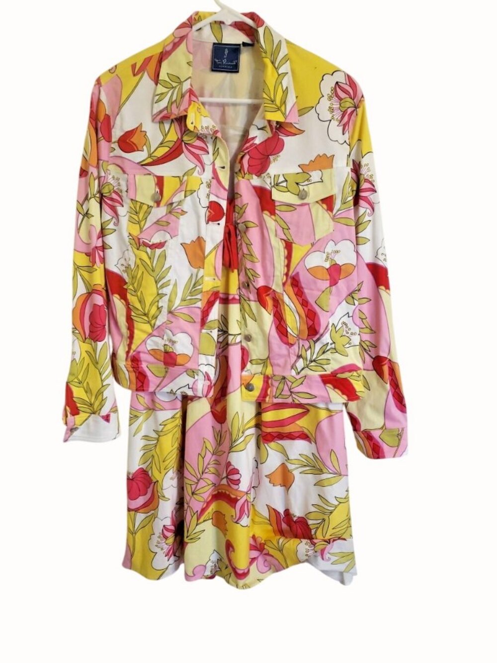Tori Richard Honolulu Dress Jacket Set Womens 10 Dress 12 Jacket Tropical Cotton - Picture 8 of 15
